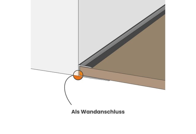 Dalsys Abschlussprofil 100cm Aluminium Eiche Hell Abschlussleiste