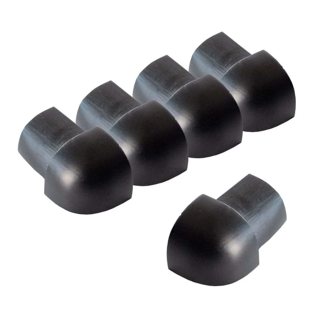 Dalsys Außeneck Fliesenschiene Viertelkreis 5x 10mm Aluminium Schwarz