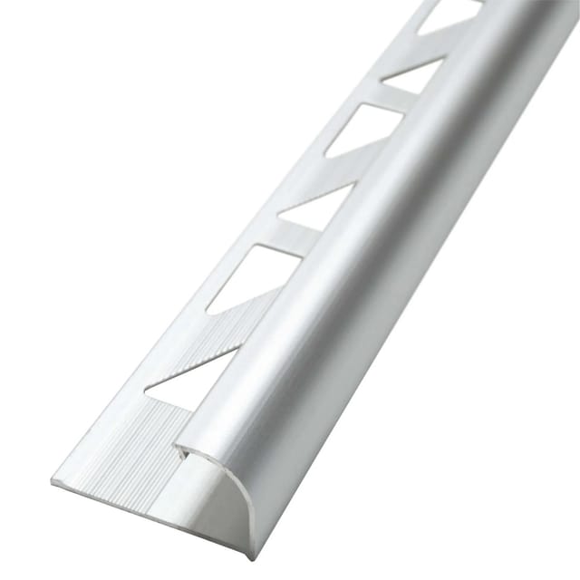 Dalsys Fliesenschiene Viertelkreis 2,5m x 8mm Aluminium Chrome