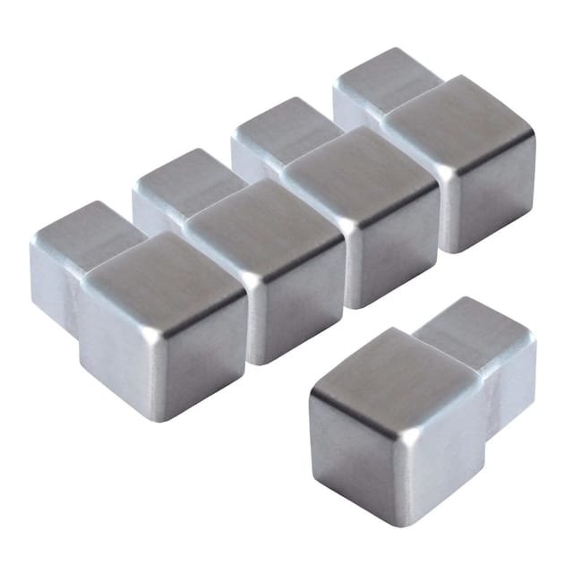 Dalsys Endstück Quadratprofil 5x 12,5mm Edelstahl Gebürstet