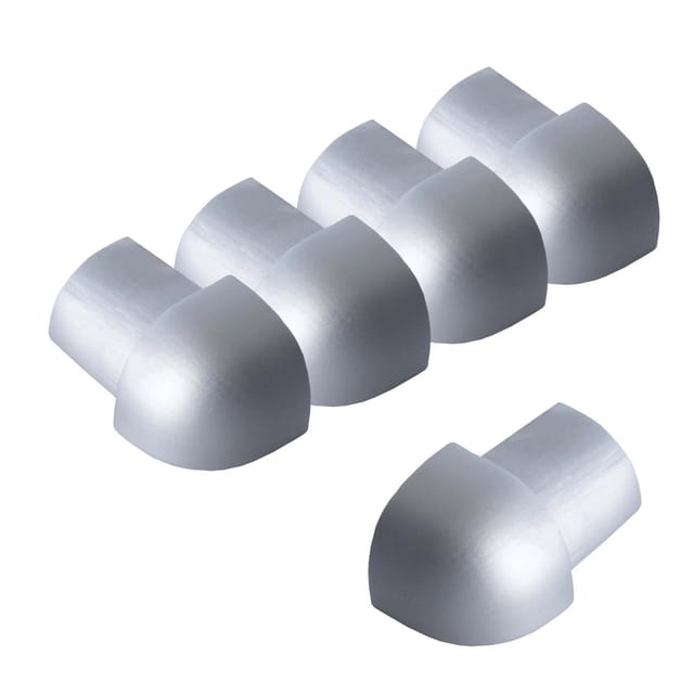 Dalsys Außeneck Fliesenschiene Viertelkreis 5x 12,5mm Aluminium Chrome