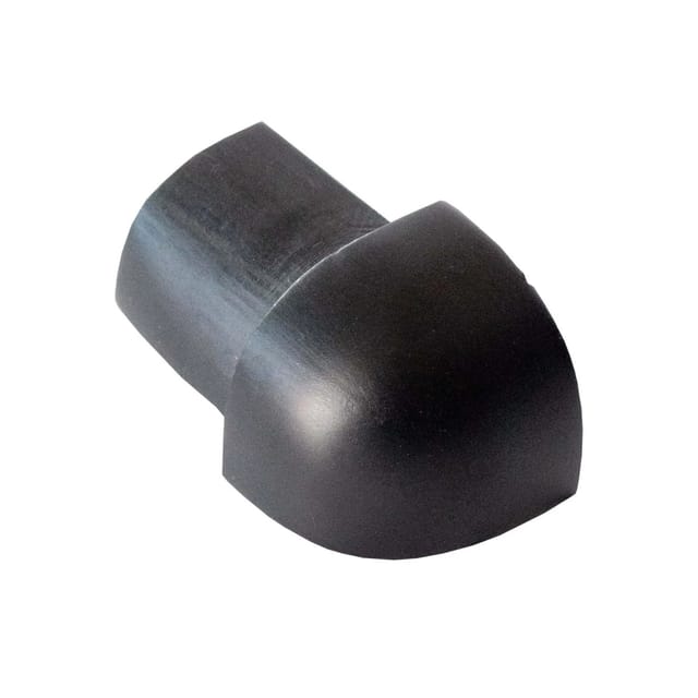 Dalsys Außeneck Fliesenschiene Viertelkreis 12,5mm Aluminium Schwarz