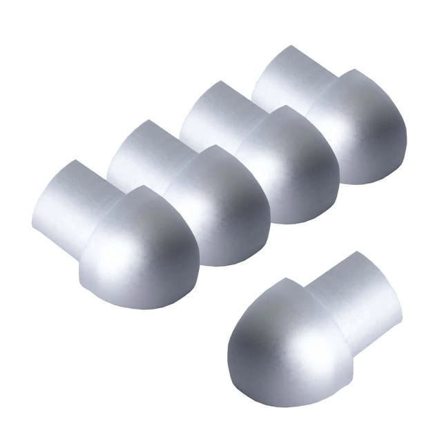 Dalsys Außeneck Fliesenschiene Viertelkreis 5x 8mm Aluminium Silber Matt