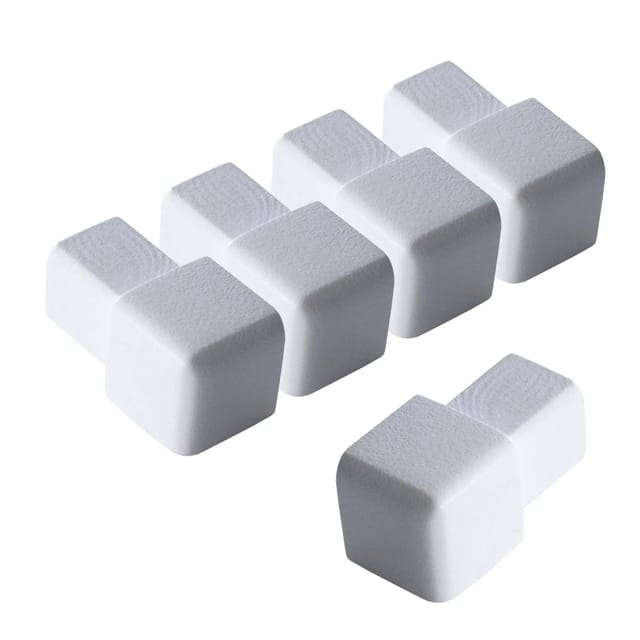Dalsys Endstück Quadratprofil 5x 10mm Alu Eloxiert Weiß Eckstücke