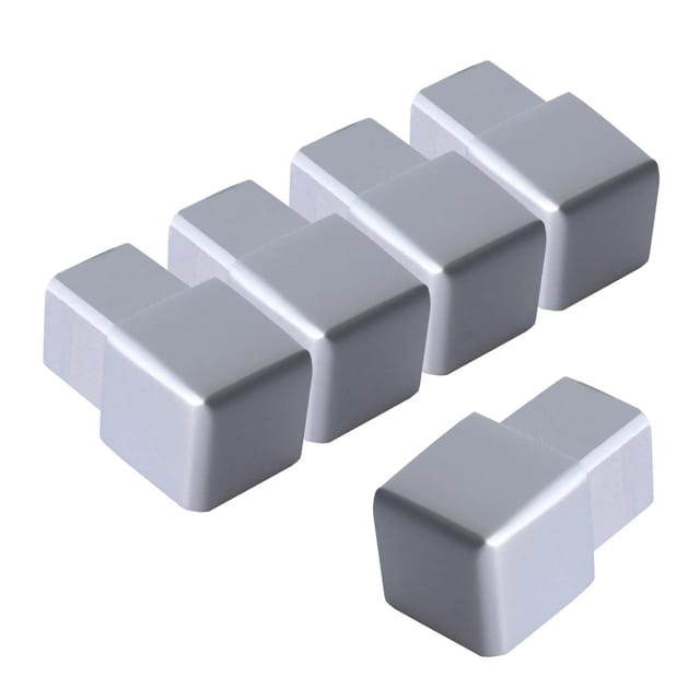 Dalsys Endstück Quadratprofil 5x 12,5mm Alu Eloxiert Chrome Glänzend