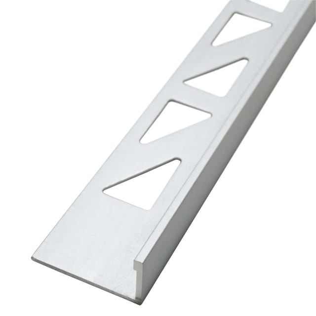 Dalsys Fliesenschiene Aluminium 2,5m x 125mm Winkelprofil Chrom