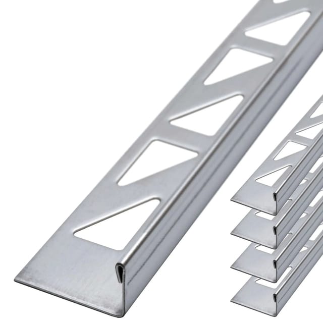 Dalsys Fliesenschiene L-Profil 5x 2,5m x 12,5mm Edelstahl Poliert Winkelprofil