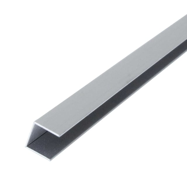 Dalsys Fliesenschiene U-Profil 2,5m x 10mm Edelstahl Poliert