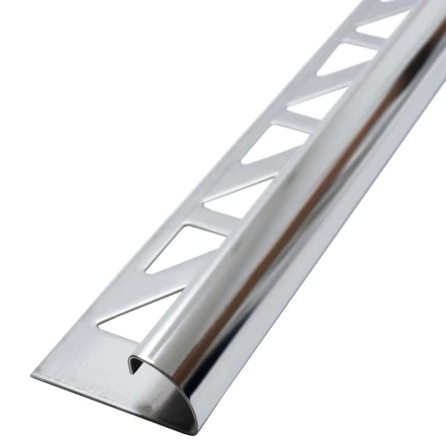 Dalsys Fliesenschiene Viertelkreis 2,5m x 10mm Edelstahl Poliert