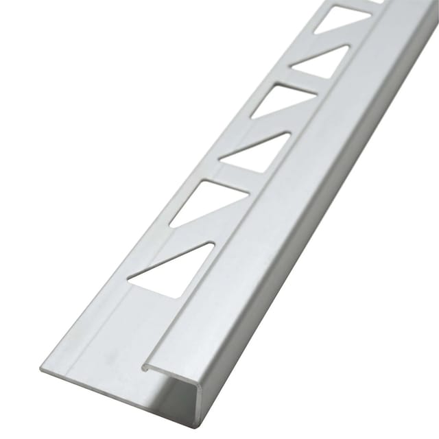 Dalsys Fliesenschiene Aluminium 2,5m x 125mm Eckprofil Chrome
