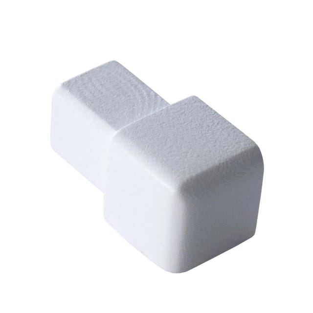 Dalsys Endstück Quadratprofil 8mm Alu Eloxiert Weiß Eckstücke