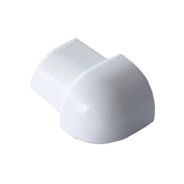 Dalsys Außeneck Fliesenschiene Viertelkreis 12,5mm Aluminium Weiß