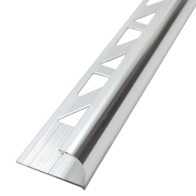 Dalsys Fliesenschiene Viertelkreis 2,5m x 8mm Aluminium Silber