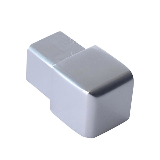 Dalsys Endstück Quadratprofil 12,5mm Alu Eloxiert Chrome Glänzend