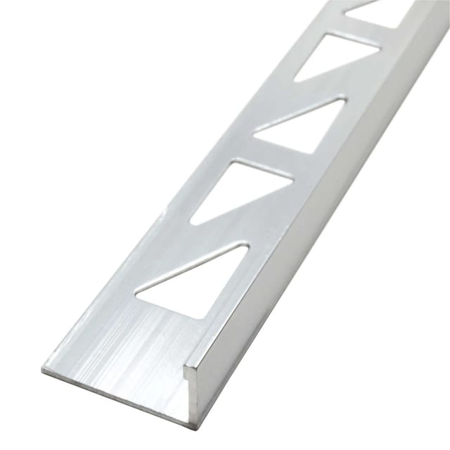 Dalsys Fliesenschiene Aluminium 2,5m x 125mm Winkelprofil Silber