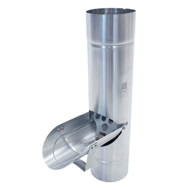 Zambelli Regenrohrklappe mit Sieb Ø 76mm Silber Regenwasserklappe