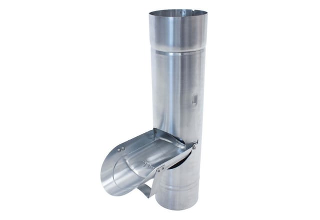 Zambelli Regenrohrklappe ohne Sieb Ø 80mm Silber Regenwasserklappe