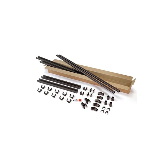 Inefa Dachrinnen Set PVC 2x 5m NW 68 Kastenrinne Dunkelbraun Dachentwässerung