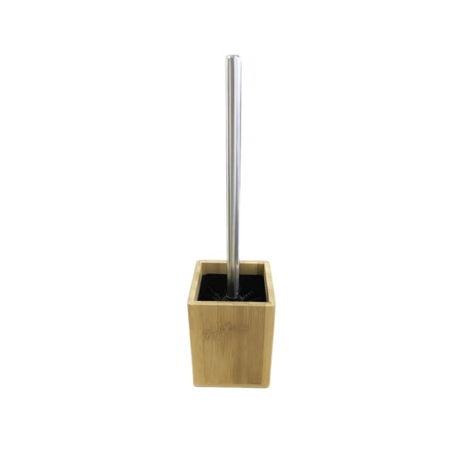 Bagnoxx Toilettenbürste mit Halter 37cm x Ø10cm Bambus Braun