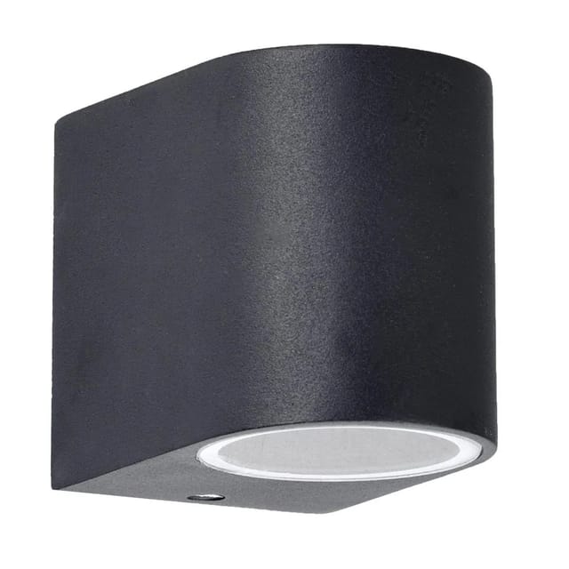 Jardinion Wandleuchte 8cm x 7cm x 9,4cm Aluminium Schwarz Wegleuchte