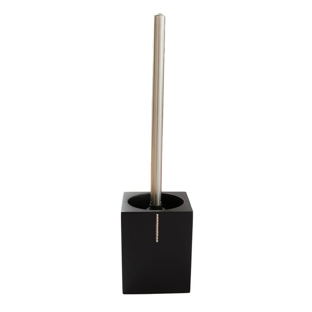Bagnoxx Toilettenbürstenhalter 9,5 x 9,5 x 38cm Schwarz mit Dekosteinen