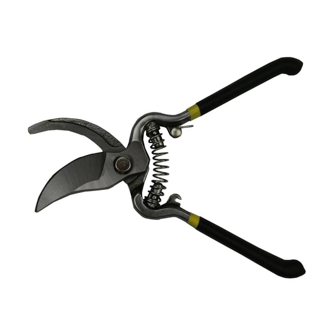 Jardinion Gartenschere aus Karbonalstahl 20cm Schwarz Rosenschere