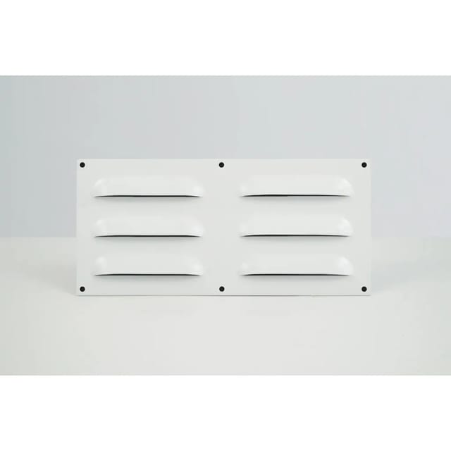 Dalsys Lüftungsblech Kiemenblech 229 x 136mm Alu Lüftungsgitter Weiß