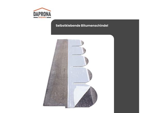 Daprona Dachschindeln Rund 20x 1m x 32cm Bitumen Rot Biberschwanzschindel