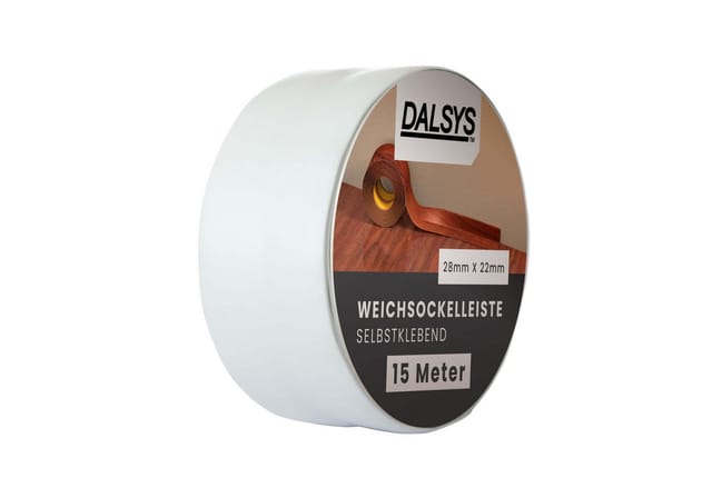 Dalsys Weichsockelleiste Selbstklebend 5m Grau Fußbodenleiste