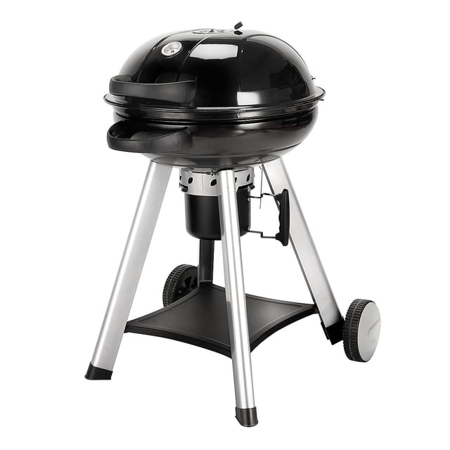 Taino Neo Holzkohle-Kugelgrill Mit Klappbarem Deckel Kettle-Grill Ø 57cm Schwarz