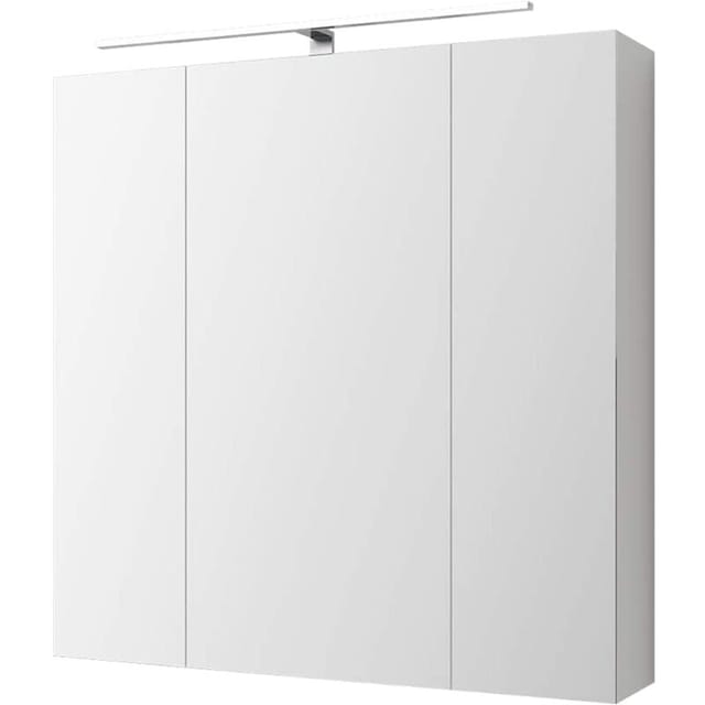 ML-Design Spiegelschrank Bad mit LED Beleuchtung 72,4x72x15 cm Weiß