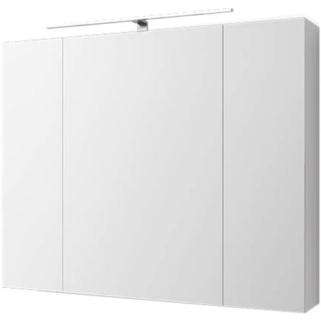 ML-Design Spiegelschrank Bad mit LED Beleuchtung 90x72x15 cm Weiß