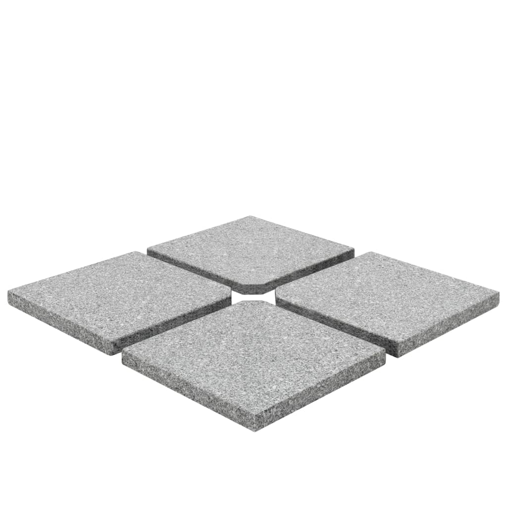 Maison Exclusive - Schirm-gewichtsplatten 4 Stk. Quadratisch Grau