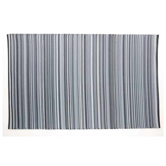 Jet-Line Outdoorteppich Mandy Schwarz Gestreift 150 x 240 cm