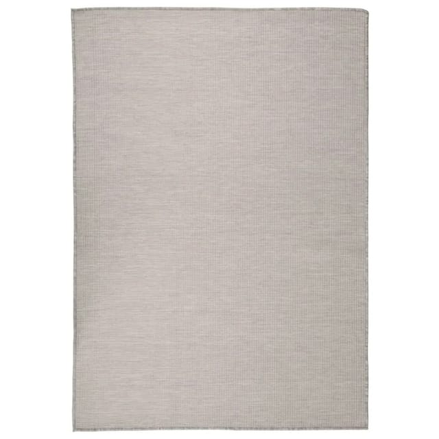 vidaXL Outdoorteppich Flachgewebe 140x200 Cm Taupe 1123952