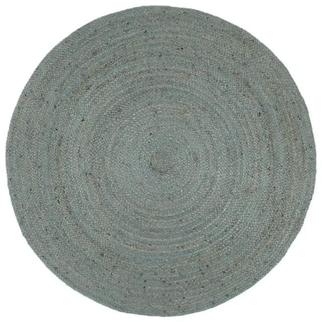 vidaXL Teppich Handgefertigt Jute Rund 240 Cm Oliv 1184029