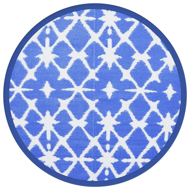 vidaXL Outdoorteppich Blau Und Weiß 160 Cm Pp 2008709
