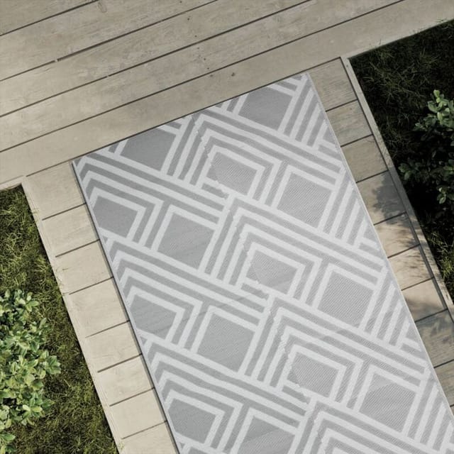 vidaXL Outdoorteppich Grau 80x150 Cm Pp 2008707