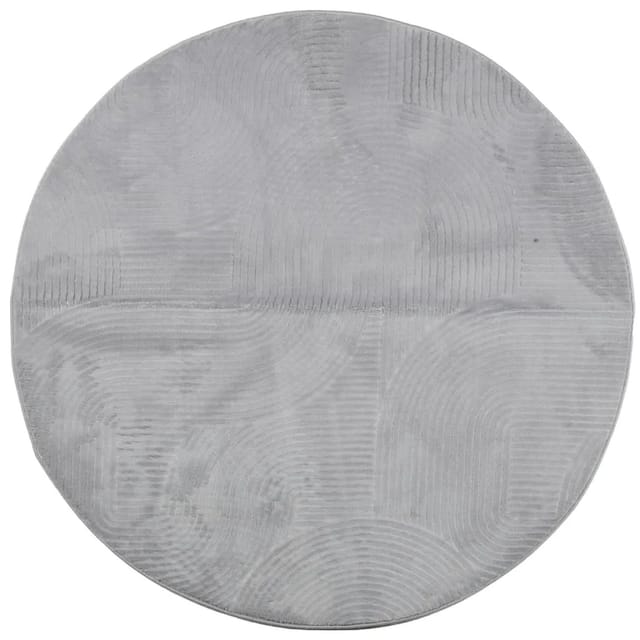 vidaXL Teppich Iza Kurzflor Skandinavischer Look Grau 120 Cm 1946253