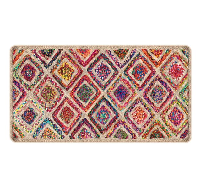 vidaXL Teppich Waschbar Mehrfarbig 80x150 Cm Rutschfest 1927513