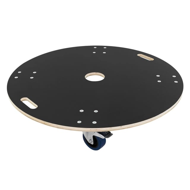 ECD Germany Transportroller Rund 87x14,5 cm Rollbrett mit Siebdruckplatte 800kg