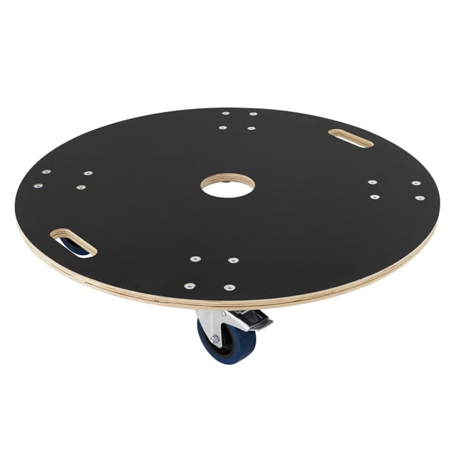 ECD Germany Transportroller Rund 77x14,5 cm Rollbrett mit Siebdruckplatte 800kg