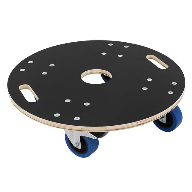 ECD Germany Transportroller Rund 57x14,5 cm Rollbrett mit Siebdruckplatte 800kg
