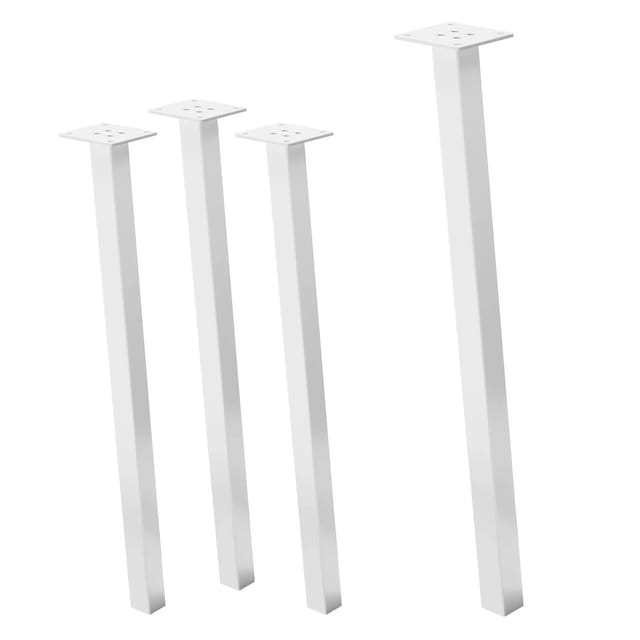 ML-Design Tischbeine 4Er Set I-96GRAD H72 cm Weiß Stahl 4x4cm