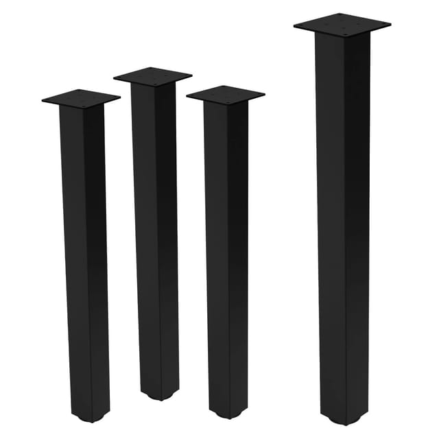 ML-Design Tischbeine 4Er Set I-Design H90 cm Schwarz Stahl 8x8 cm