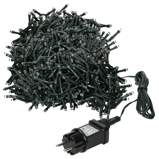 ECD Germany LED Cluster Lichterkette 8m 400 LEDs Extra Warmweiß 8 Modi IP44