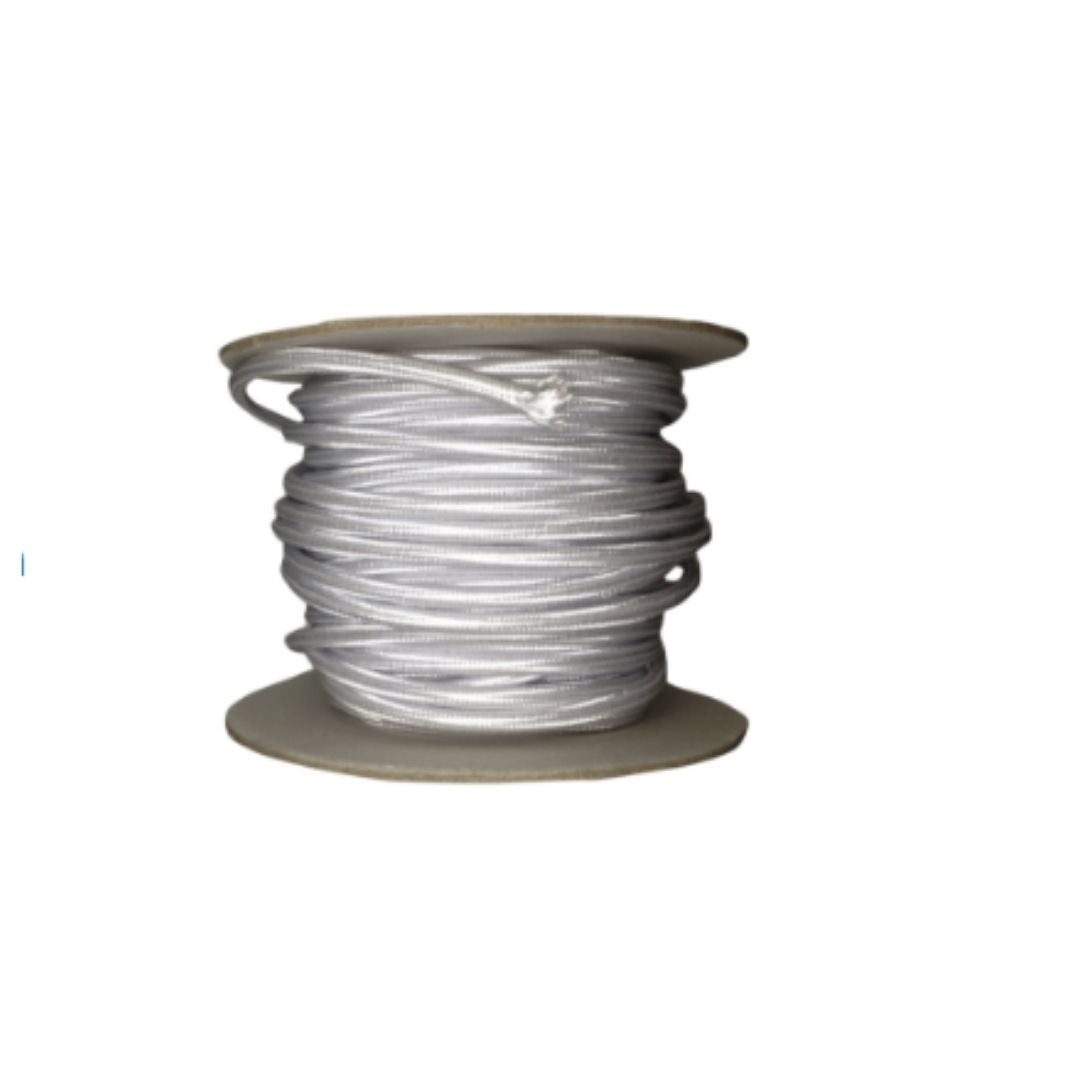 Textilkabel Silber 2x0,75 Mm Rolle 25 M