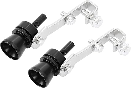 2 Stück Universal-turbo-auspuffschalldämpfer In Größe M, Schwarz