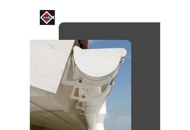 Inefa Regenrinnen Fallrohr 100cm DN 100 PVC Weiß Ableitung von Regenwasser