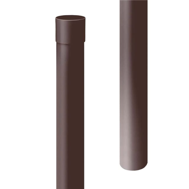 Inefa Fallrohr PVC 200cm DN 100 Dunkelbraun Ableitung von Regenwasser